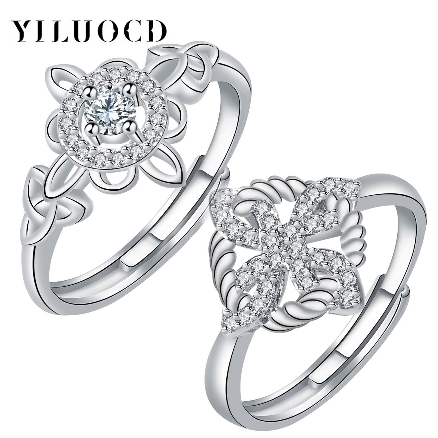 Vintage Fashion Guild - Vintage Thai Silver Witch Knot Rings