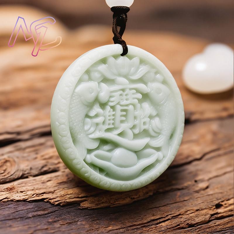 Green Real Jade Carp Fish Pend - огляд і ціна Vintage Fashion Jewelry Necklaces