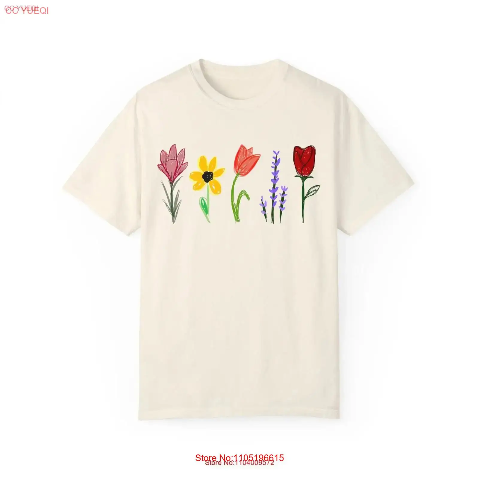 Floral Doodle T shirt Cute Dra - огляд і ціна Vintage Fashion Drawings