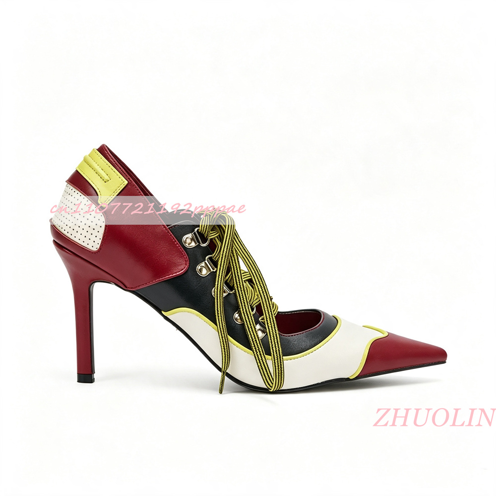 Women Lace Up Pumps Pointed To - огляд і ціна Vintage Fashion Online