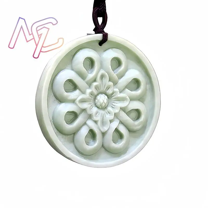 Natural Real Jade Flower Penda - огляд і ціна Vintage Fashion Jewelry Necklaces