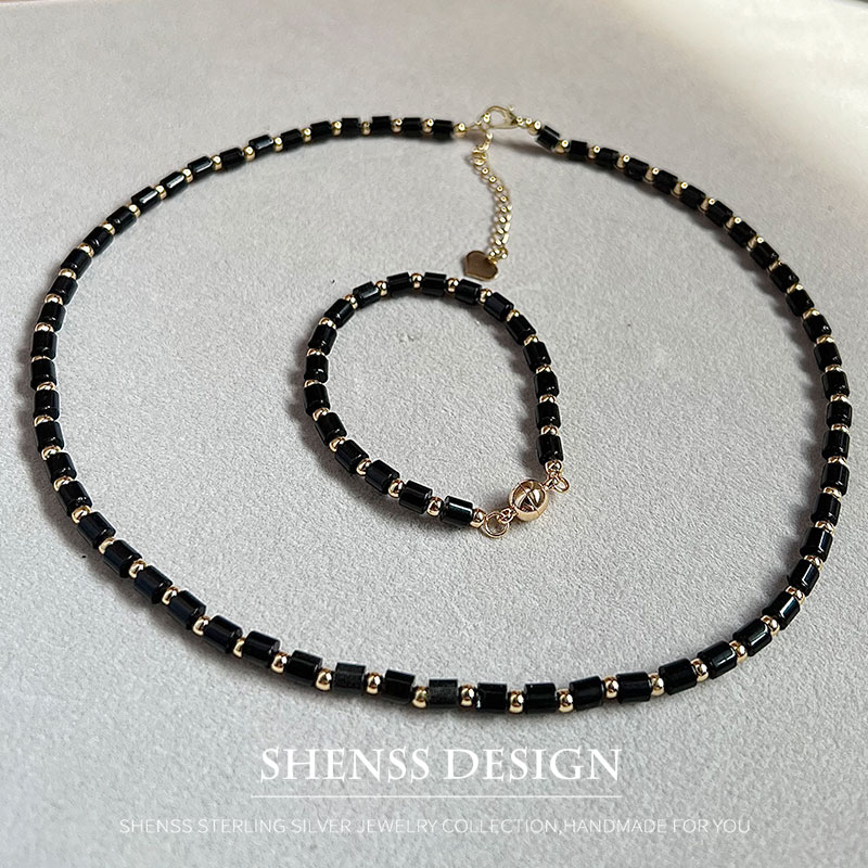 Natural 4mm obsidian Necklace  - огляд і ціна Vintage Fashion Guild
