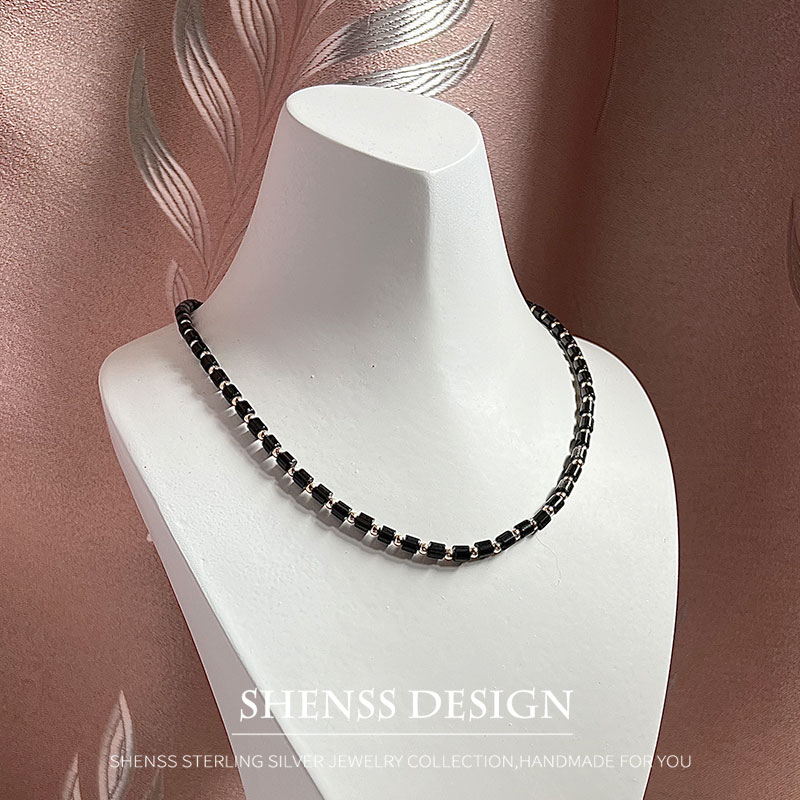 Natural 4mm obsidian Necklace  - огляд і ціна Vintage Fashion Guild