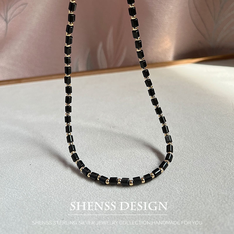 Natural 4mm obsidian Necklace  - огляд і ціна Vintage Fashion Guild